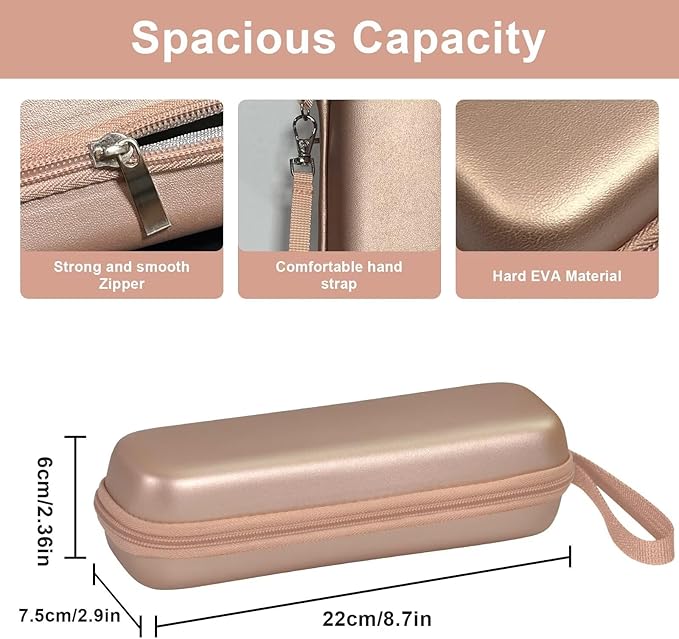 Toothbrush Travel Case for Oral B/Oral-B Pro 1000 1500 5000 7000 7500 6000 9600/ Phlips Sonicare 4100 5100 1100 6100 5300 Electric Toothbrush, Portable Hard Protective Storage Bag (Gold)