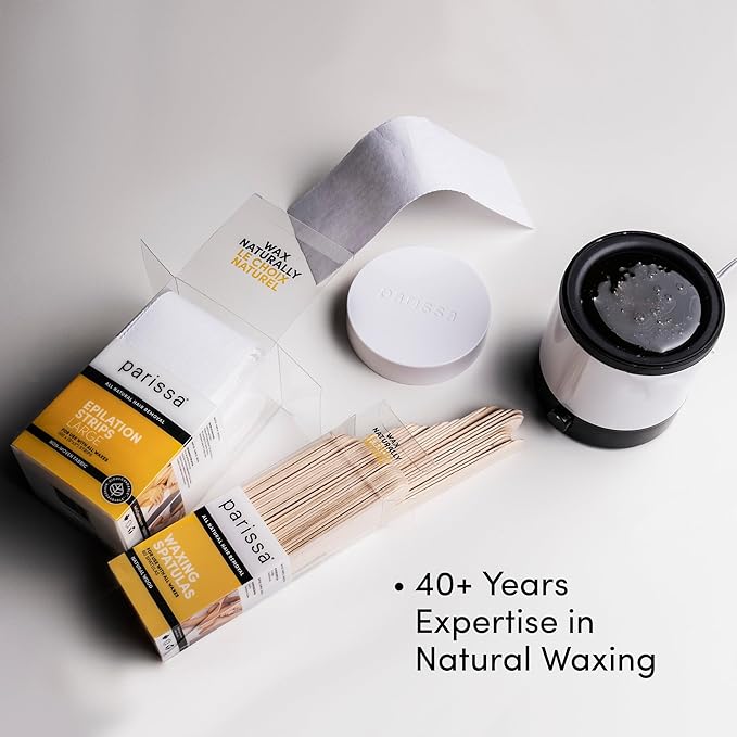 Parissa Mini Pro Electric Wax Warmer for At-Home Waxing with Silicone Cup for All Hair Removal Waxes, Face, Bikini, Leg, and Body, Simple to Use