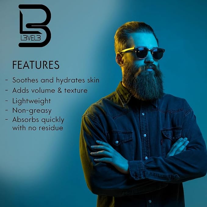 L3 Level 3 Leave In Beard Conditioner Foam - Lightweight Beard Hydrator, Softens and Moisturizes Facial Hair for a Smooth, Healthy Beard