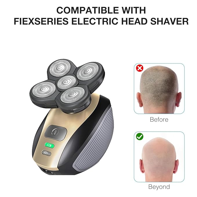 Freedom Universal 3 Pcs 5 Blades Replacement Heads Compatible with Freebird Freedom Bird Head Shaver Replacement Heads (3 Pcs 5 Blades)