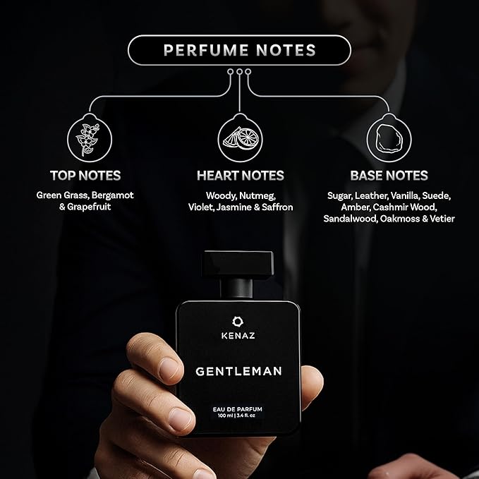 GENTLEMAN | Men's Fragrance | Perfume for Men | Citrus top note | 100 ml pack | 3.4 Fl. Oz. | Amber and Spicy fragrance | Gift for Men | Eau de Parfum EDP