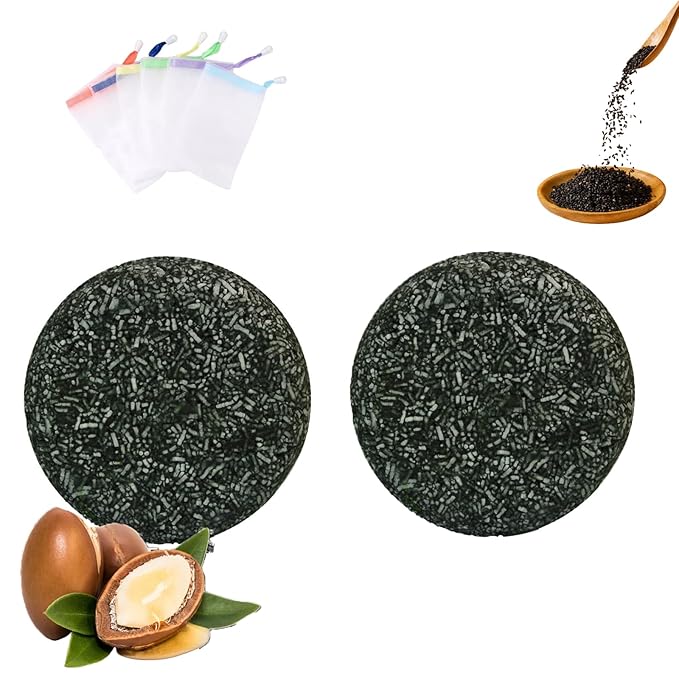 Gray Hair Reverse Bar, Black Hairs Soap For Men & Women, Hydrating & Moisturizing Scalp Care, For Gray Beard & Mane (2)