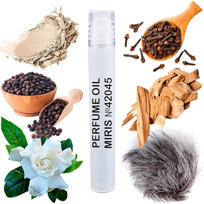 MIRIS No. 42045, Inspired by Musk Kashmir, Long-Lasting Unisex Perfume Oil for Women & Men Roll-On, Rollerball 0.34 Fl Oz / 10 ml