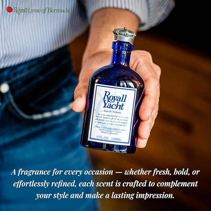 ROYALL YACHT, Men's Eau de Toilette, Marine Citrus & Vetiver Fragrance – 2 oz Splash