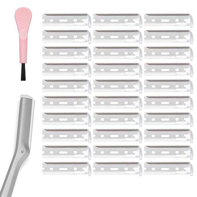 Compatible with Tweezerman facial razor refills, (Pack of 30).
