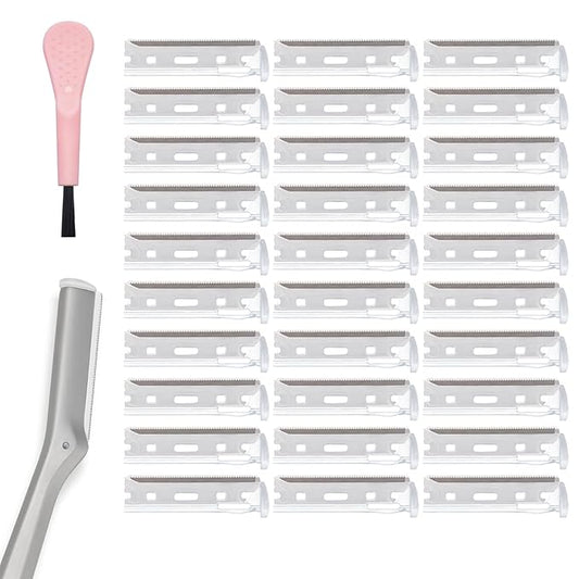 Compatible with Tweezerman facial razor refills, (Pack of 30).