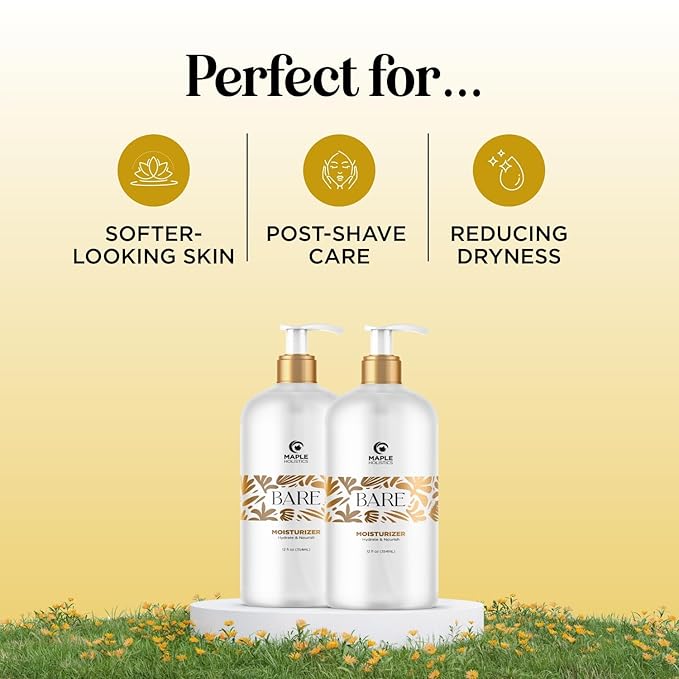 Bare After Shave Lotion for Women - Deep Hydration Wet Skin Moisturizer in Shower Lotion for Silky Smooth Skin with Shea Butter Jojoba Oil & Aloe Vera - In Shower Body Lotion Aftershave for Women