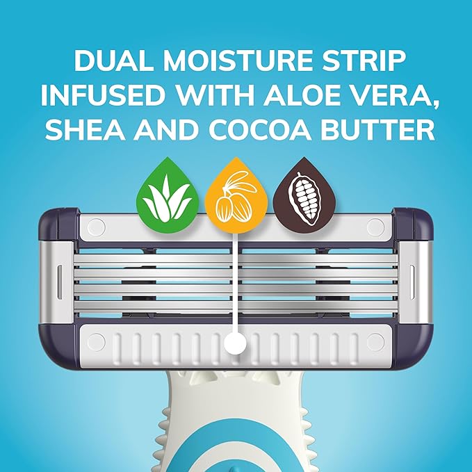 BIC EasyRinse Sensitive Anti-Clogging Men's Disposable Razors, Clinically Proven for Sensitive Skin, Shaving Razors With 4 Blades, 2 Count