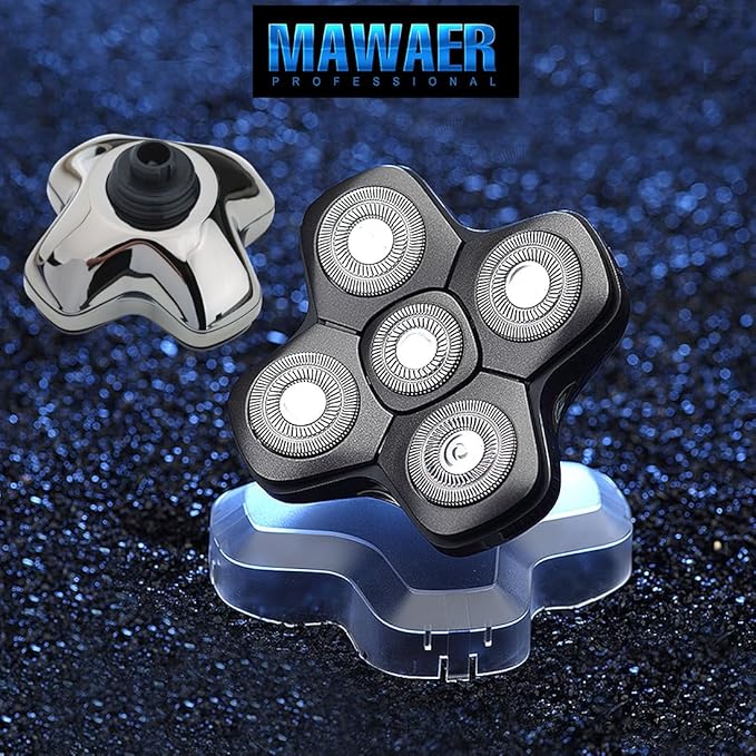 Magnetic 5 Blade Replacement Heads for SKULL SHAVER 4 & 3 Head Series