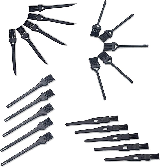 20 Pieces Replacement Electric Shaver Razor Cleaning Brushes Keyboard Brush Coffee Grinder Brushes Small Household Appliance Cleaning Brush Kits Black