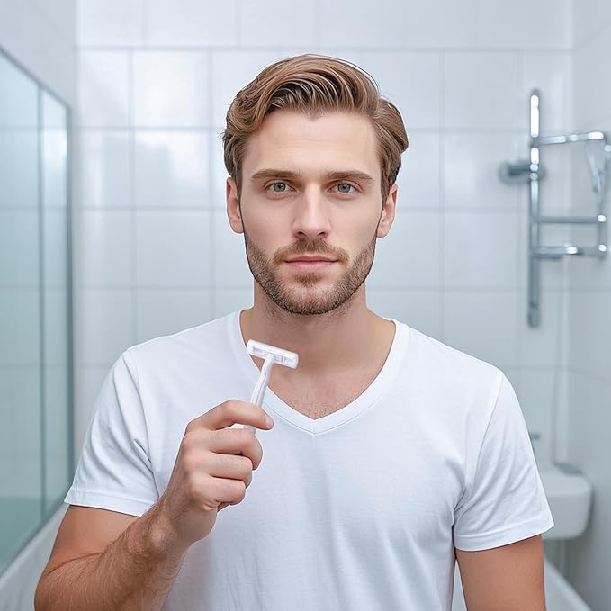 Disposable Razors, White Bulk Razors With Knife Caps, Individually Packaged, Razors In Bulk Suitable For Hotels, Shelters, Homeless People, Nursing Homes, Charities, Churches (150-PACK)