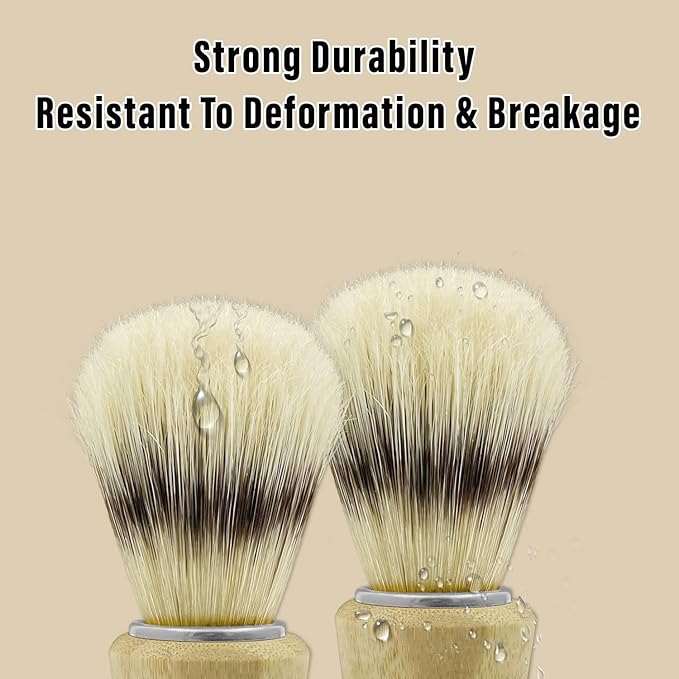 Hand Crafted Pure Boar Bristle Shaving Brush for Wet Shave, Comfortable Bamboo Handle, Shaving Brushes for Men,Soft Bristle, Best Gift for Bearded Man