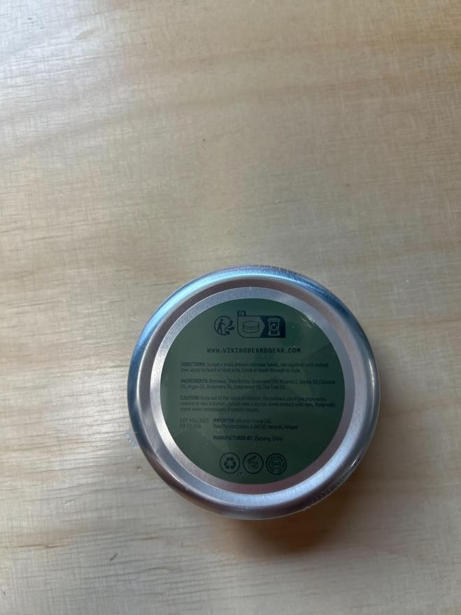 Striking Viking Cedar Beard Balm - 2 Fl Oz Pack of 1, Cedar - Softens & Moisturizes with Beard Butter & Shea - Tames Flyaways with Styling Balm & Cedarwood