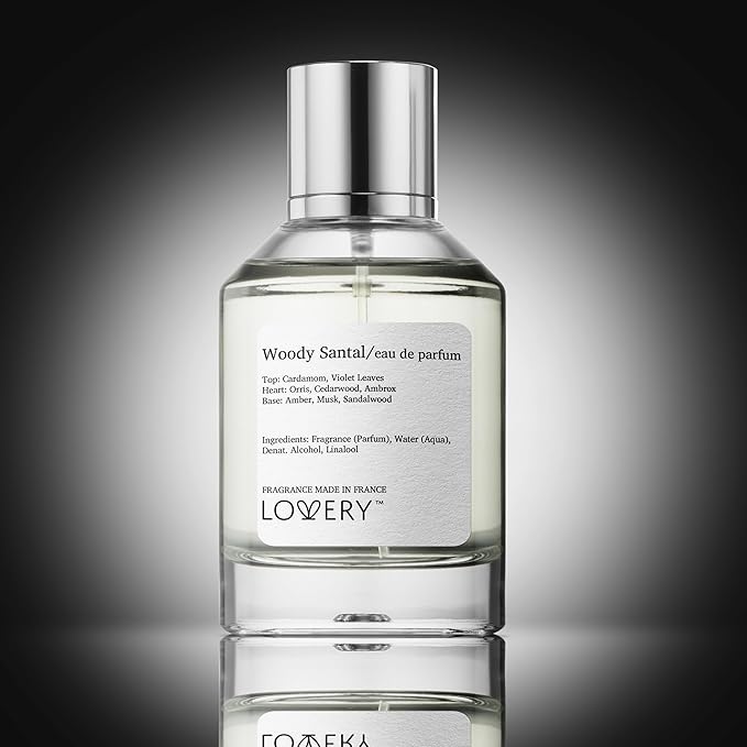 LOVERY Woody Santal Eau de Parum Inspired by L.L.B.O Fragrance S.antal 33, Long Lasting Perfume for Women & Men, Vegan, Clean Unisex Perfume Spray, 100 ml EDP Perfumes for Women - Made in France