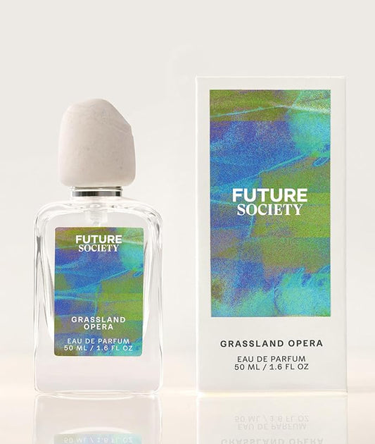 Future Society Grassland Opera Perfume - Rich Green Floral Eau de Parfum with Notes of Sage, Ginger, Ylang Ylang & Sandalwood - Luxury Perfume Inspired by Prairies - Modern Unisex Fragrance - 50ml