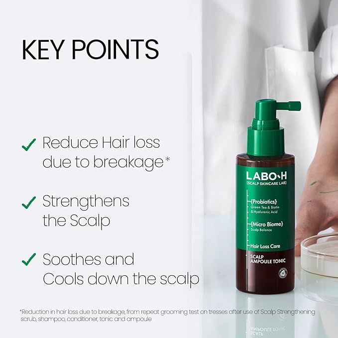 Scalp Strengthening Spray for Hair Growth & Anti-Loss | Vegan Tonic Serum, Instant Cooling & Soothing with Rosemary and Peppermint Oil, Sulfate Free, Korean, 3.38 Fl oz.