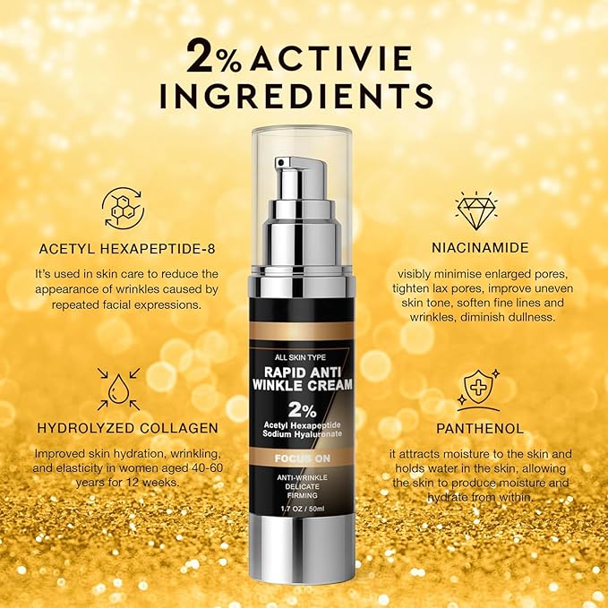 Wrinkle Cream for Men & Women: Age Defender Anti-Aging Face Cream with Hyaluronic Acid, Collagen & Shea Butter – Firming & Smoothing Face Moisturizer to Reduce Fine Lines & Wrinkles, 1.7oz