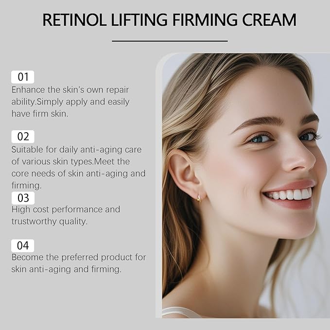 Anti-Aging Face Cream 5 Seconds Instant Anti Wrinkle Face Cream for Tightening and Firming Retinol Face Moisturizer Reduces Wrinkles, Fine Lines for Women and Men, 2Pack