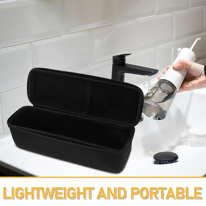 Protective Water Flosser Carrying Bag for Meo701 – Portable Hard Travel Case with Organizer Pouch – Compact Storage for Dental Irrigator Accessories on The Go