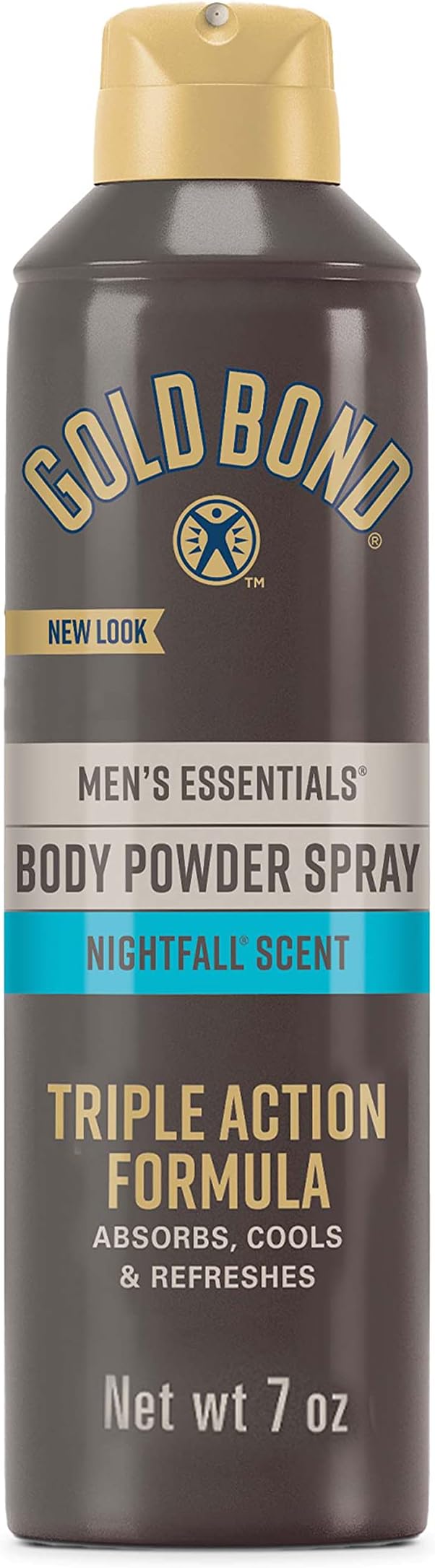 Gold Bond No Mess Talc-Free Body Powder Spray 7 oz. Fresh Scent and Gold Bond Men's Body Powder Spray 7 oz. Nightfall Scent Wetness Protection