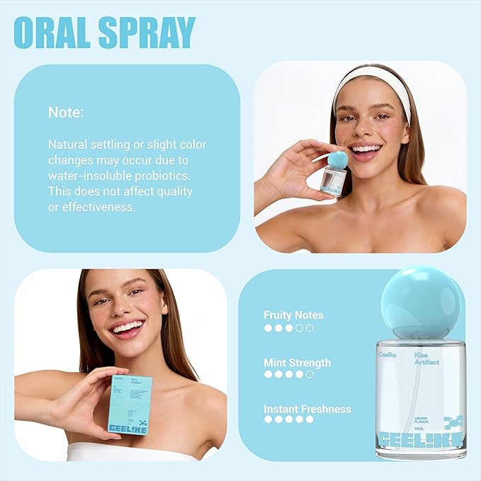 Oral Spray – Fresh Breath, Dual Cooling Experience & Convenient On-The-Go Design – Perfect for Freshening Breath Anywhere, Anytime (Lemon, 1 Count)