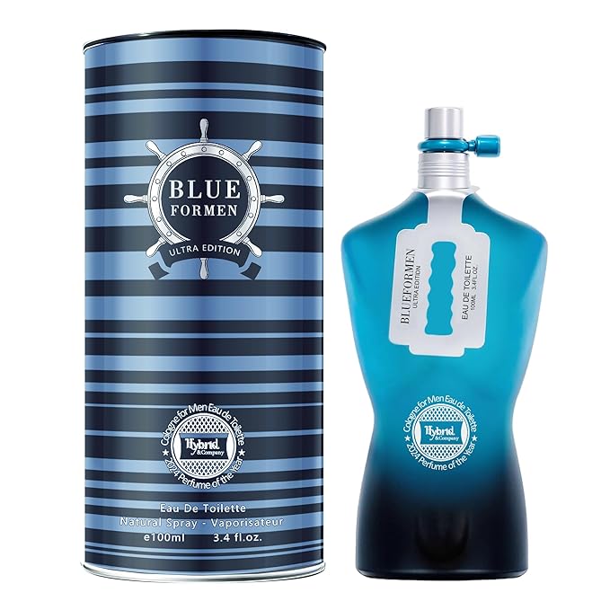Hybrid & Company Blue For Men Ultra Edition For Men Eau De Toilette Vaporisateur Natural Spray 3.4 Fl Oz