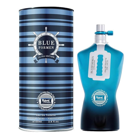 Hybrid & Company Blue For Men Ultra Edition For Men Eau De Toilette Vaporisateur Natural Spray 3.4 Fl Oz