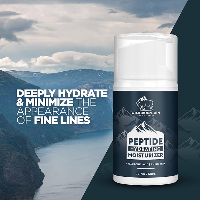 Peptide Moisturizer for Men - Mens Face Moisturizer - Face Moisturizer for Men - Mens Moisturizer - Mens Facial Moisturizer - Mens Face Lotion - Facial Moisturizer for Men