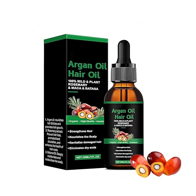 Organic Hair Growth， Rosemary & Batana Oil for Scalp & Hair Strengthening，All Hair Types Treatment Oil (1 Pcs)