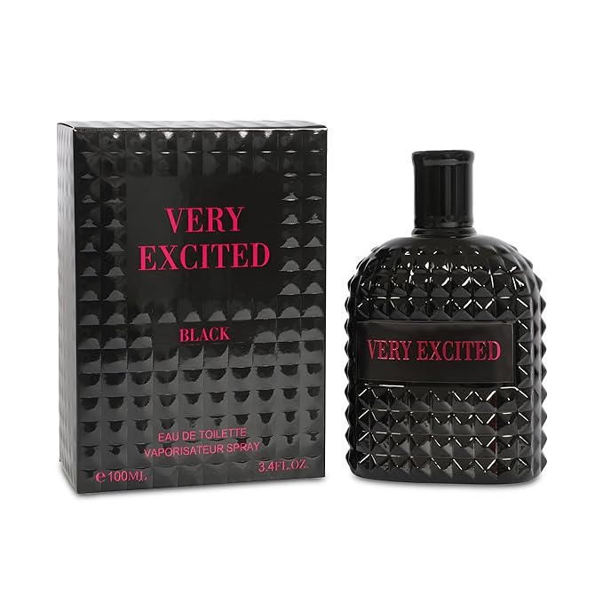 Very Excited Sensual Woody Fragrance for Men | Long Lasting Cologne Aromatic Scent, Eau de Parfum Natural Spray - Great Holiday Gift, 3.4 Fl Oz/100 Ml