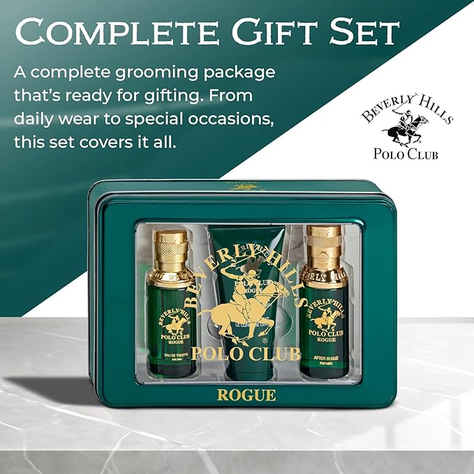 Beverly Hills Polo Club Rogue For Men Eau de Toilette Spray - Fresh Woody Fragrance - 105 ML