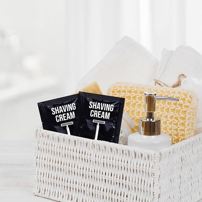 Travel Shaving Cream Bulk for Men 8ml/0.28fl oz,Disposable Shaving Cream in Bulk Individual Travel Shave Cream for Hotel Homeless Charity Home Nursing(Jasmine,Pack of 200)