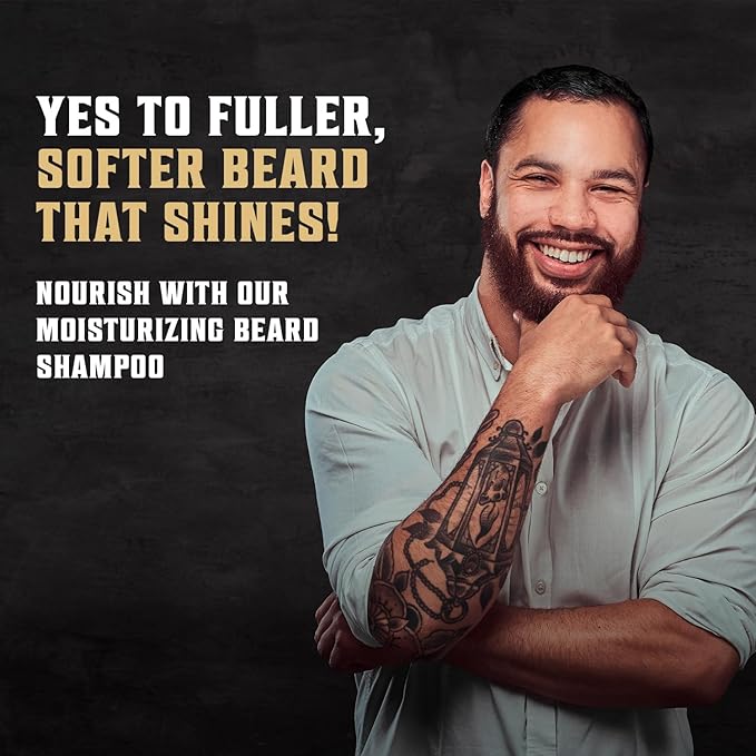 Viking Revolution Spiced Vanilla Beard Conditioner for Men with Argan Oil and Jojoba Oil - Beard Softener and Strengthener Natural Beard Conditioner with Beard Oil - Beard Care Moisturizer (17oz)