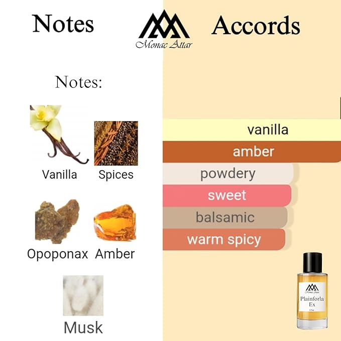 Monac Plainforla Ex Inspired by Vanille Planifolia Extrait 21, Eau De Parfum, 1.7oz/50ml, Unisex, Long Lasting Fragrance, Luxury Made Affordable