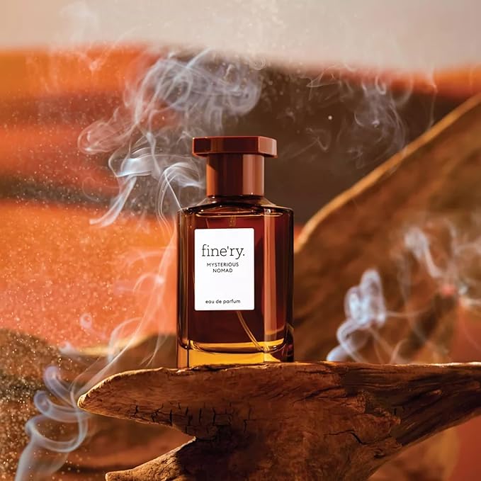Fine'ry Bergamot Hinoki Perfume, for Women & Men, Long-Lasting Unisex Cologne - Mysterious Nomad - Bergamot, Black Pepper, Wood - Smoky, Citrus, Full Size Hair & Body Fragrance (60mL)