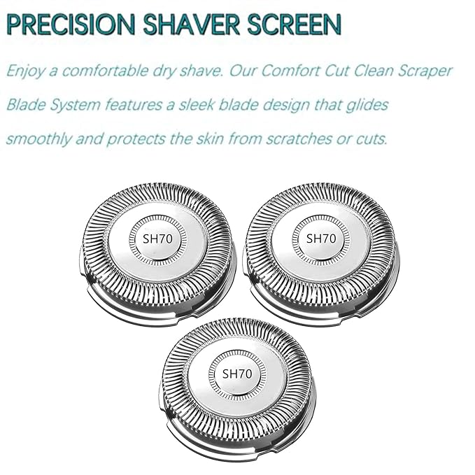 SH70 Replacement Heads for Philips Norelco Series 7000 Replacement Blades,for Norelco SH70 7000 S7370 S7371 S7720 S7530 SW7700 Etc Model,New Upgraded Blades