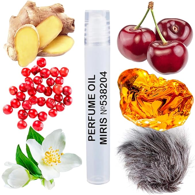 MIRIS No. 538204, Inspired by Electric Cherry, Long-Lasting Unisex Perfume Oil for Women & Men Roll-On, Rollerball 0.34 Fl Oz / 10 ml