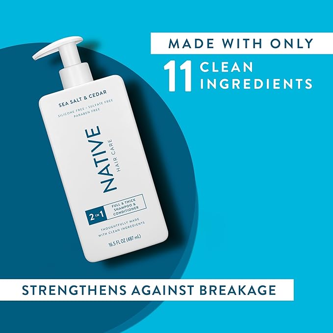Native Sea Salt & Cedar 2N1 Shampoo & Conditioner Set 16.5 fl oz