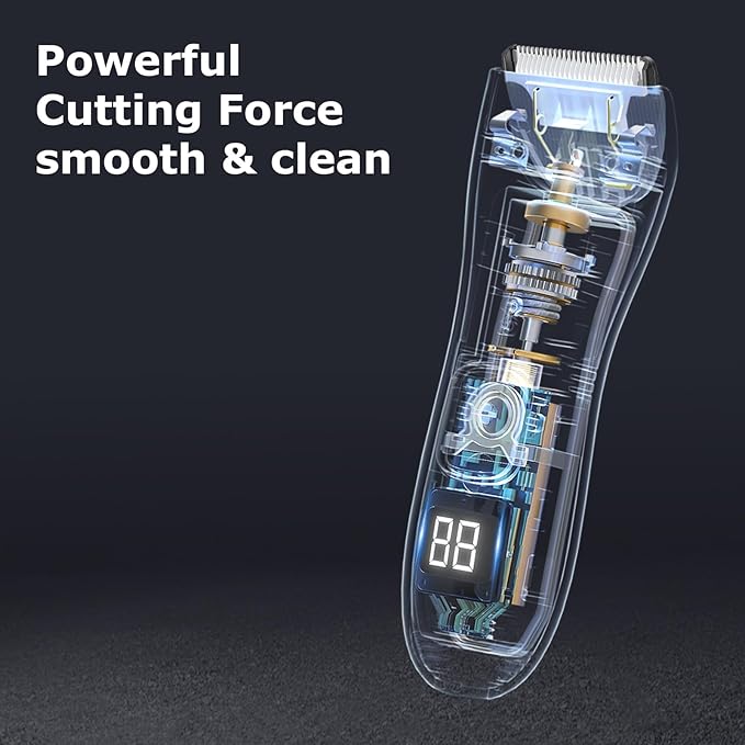 Body Hair Trimmer for Men, Electric Manscape Groin Trimmer with Skin-Safe Ceramic Blade, Waterproof Ball Trimmer for Chest, Beard, and Pubic Hair
