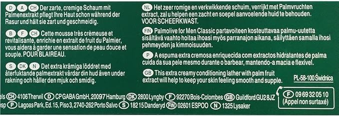 Multibuy 4x Palmolive For Men Classic Shave Cream with Palm Extract - 100ml by Palmolive