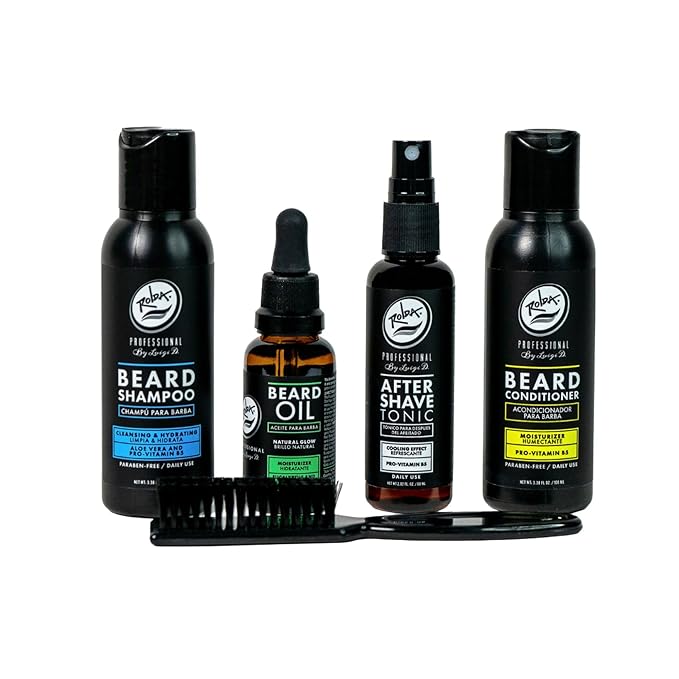 Rolda Beard Wash Kit for Men, Beard Care Products, Polished Gentleman Beard Shampoo and Conditioner.