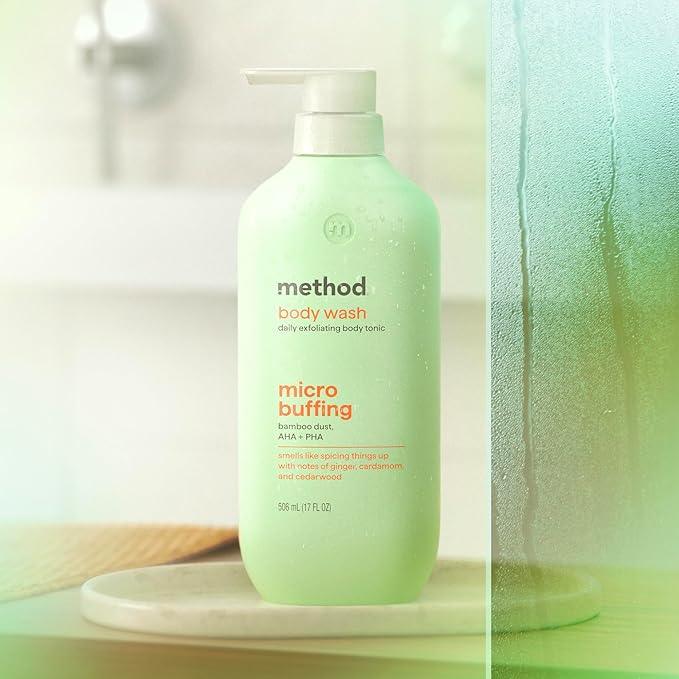 Method Body Wash, Daily Exfoliating Body Tonic - with notes of Ginger, Cardamom and Cedarwood, 17 fl oz
