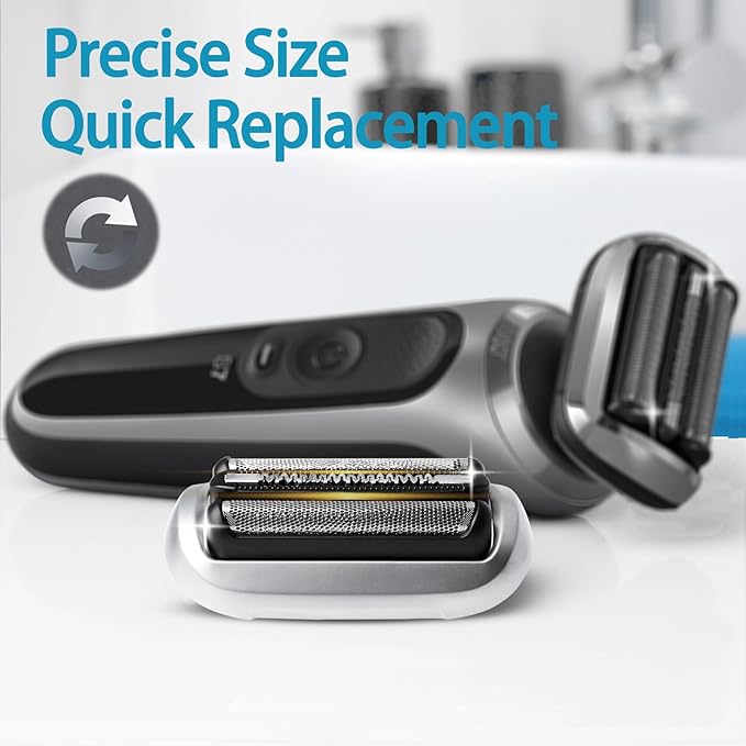 74S S7 Replacement Head for S7 Shavers, Stainless Steel Blades & Precision Foil, Smooth Shave No Pulling (Pack of 2).