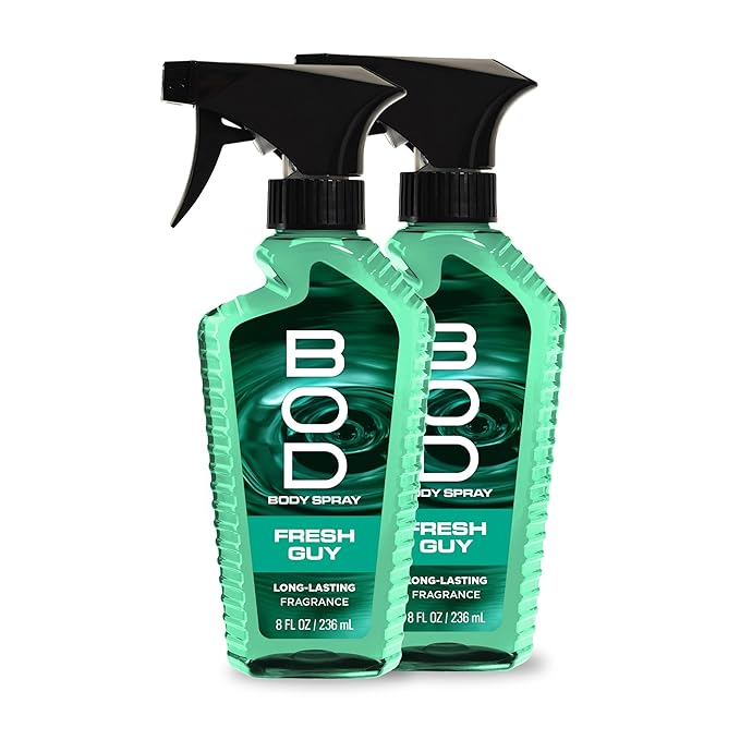 BOD man Fragrance Body Spray, Fresh Guy, 8 fl oz (Pack of 2)