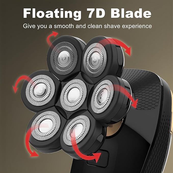 Head Shaver Replacement Heads Compatible with Wyklaus Head Shaver 7D Replacement Head,Compatible with Wyklaus Head Shaver 7D OP-002.(2Pack)