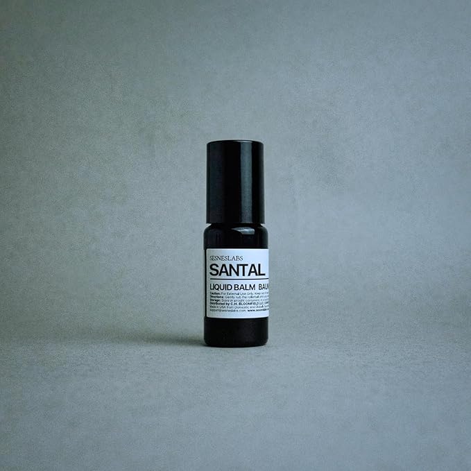 Santal Grass Roll-On, Perfume, Alcohol Free, Olfactive Marker, Niche Scent, Eucalyptus, Papyrus, Cardamom, Sandalwood Essential Oils Blend, Unisex Perfum for Women and Men 10ml/.33 fl Oz