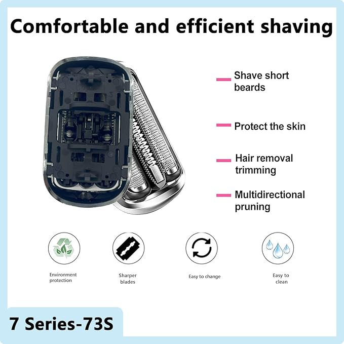 [1 Pack]S7 73S Replacement Head Foil & Cutters for Series 7 Eletric Shavers Replacement Blades,Compatible with S7 Series New Generation 7020s,7025s,7027cs,7085cc,7071cc,7075cc Razor