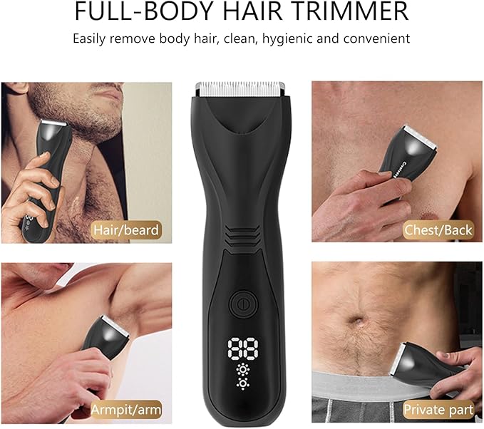 Groin Hair Trimmer Electric for Men Pubic for Pubic/Body/Groin Grooming Groomer Rechargeable Groomer
