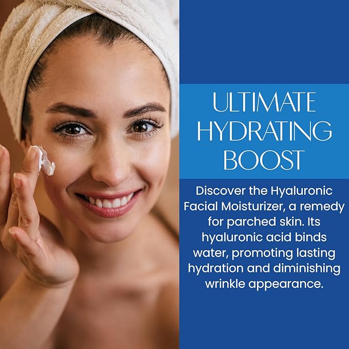 Hyaluronic Acid Daily Face Moisturizer - Anti-Aging, Skin Firming, Hydrating - Dermatologist Tested, Cruelty-Free Korean Skin Care for All Skin Types - 1.69 fl. oz (2 Pack)