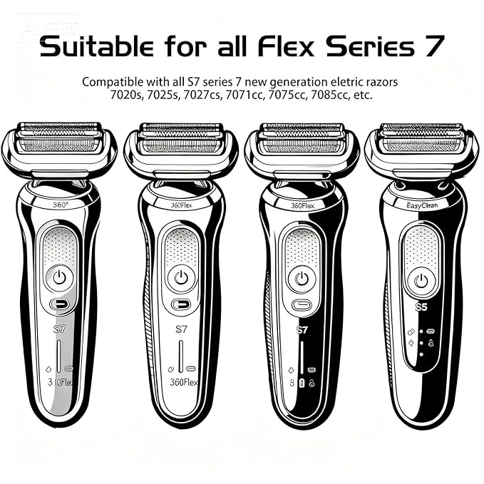 73S Series 7 New Generation Shaver Replacement Head for Braun S7 Electric Shavers - Compatible with Braun Shaving Razor Model 7020s, 7025s, 7027 cs, 7071cc, 7075cc, 7085cc